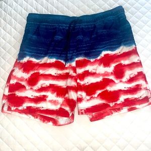 NWOT’s George above the knee American Flag swim trunks